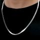 Handcrafted 92.5 Sterling Silver Unisex Snake Chain